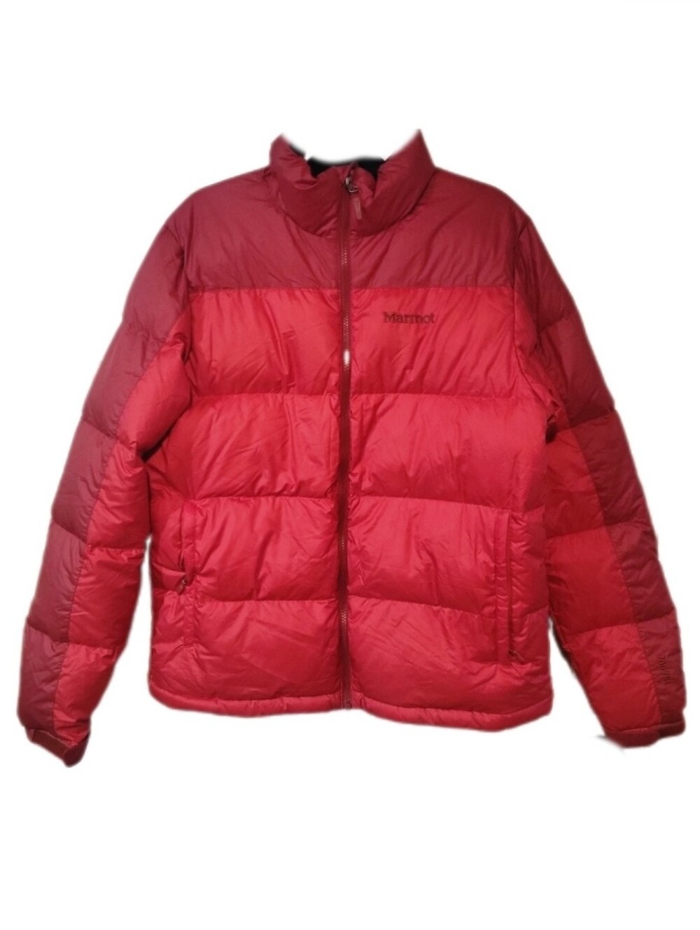 Marmot Men's Red 700 Fill Down Puffer Jacket Quilted Guides Winter Coat Medium